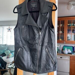 Lucky Brand leather moto vest